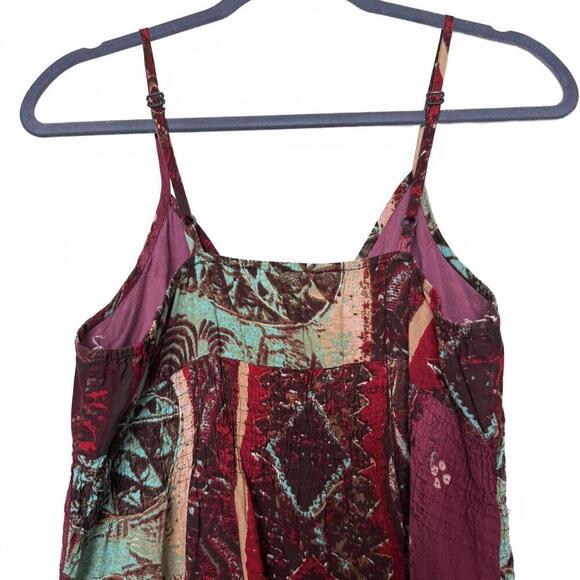 Bohemian Style Maxi Dress Spaghetti Straps Vibrant Patterns - Picture 6 of 8